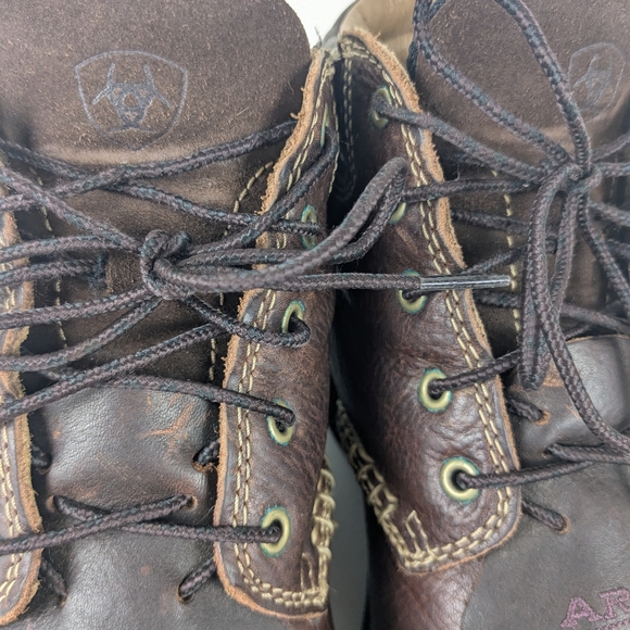 Ariat Canyon Work Brown Boots Western Ranch Casual Round Toe Women Sz 10B - Picture 3 of 12